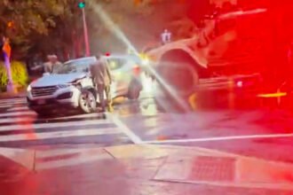 National Guard Truck Slams Into DC Car, Traps Driver in Violent Crash