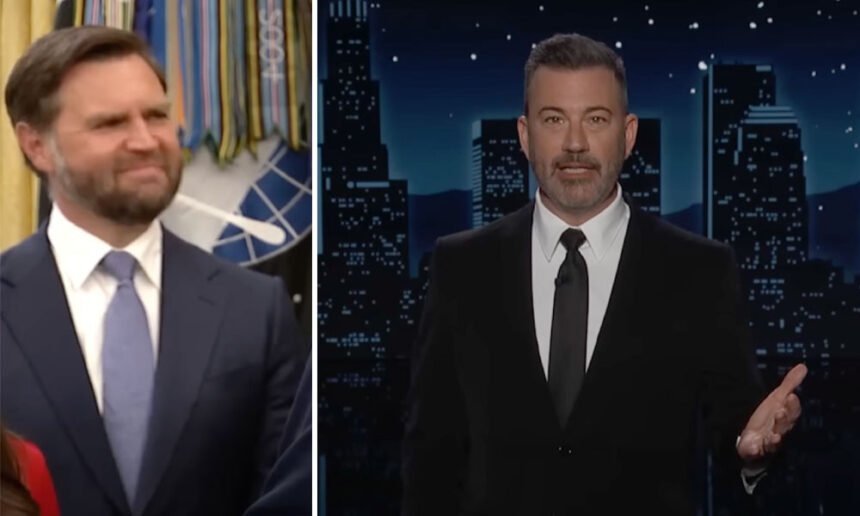 Jimmy Kimmel Roasts JD Vance for Grinning at Trump Death Rumors: 'He Lights Up Like a Christmas Tree