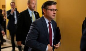 Speaker Mike Johnson makes his way to the House floor at the Capitol. (File photo)