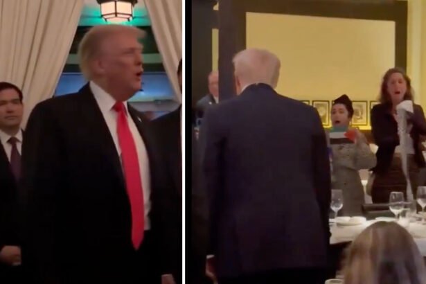 Trump Greeted by ‘Hitler’ Chants, Palestinian Flags at D.C. Restaurant