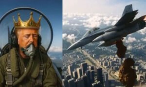 Trump Shares AI Clip of Himself as King Attacking Protesters With Feces