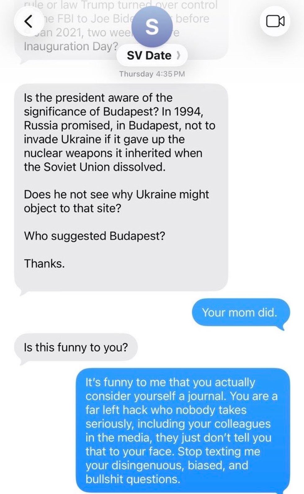 Your Mom text