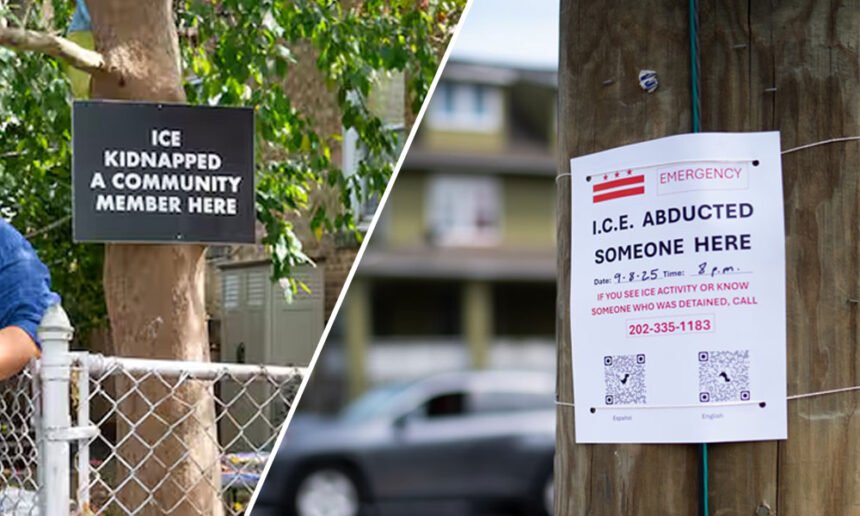 ‘ICE Kidnapping’ Signs Are Popping Up Around D.C. —And the White House Is Freaking Out