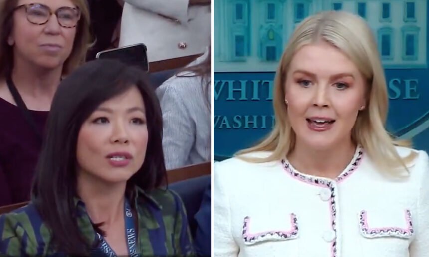 Leavitt Spins Out, Invents New Term While Trying to Explain Why Trump Can Bulldoze the White House