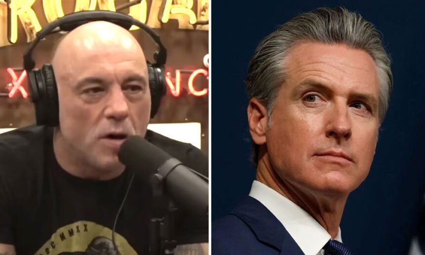 Gavin Newsom Challenges 'Chicken' Joe Rogan to Talk to Him Face-to-Face: 'Why Won’t You Have Me on The Show?