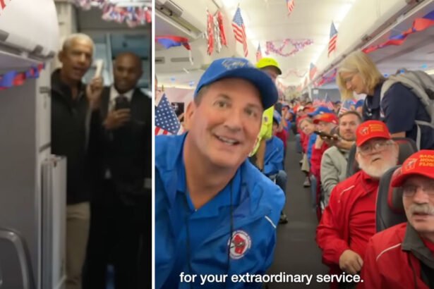 Obama Just Surprised an Entire Aircraft Full of Veterans on Veterans Day