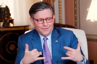 ‘Cringe’: Mike Johnson’s Painful Attempt to Look Cool Sparks Brutal Online Reactions