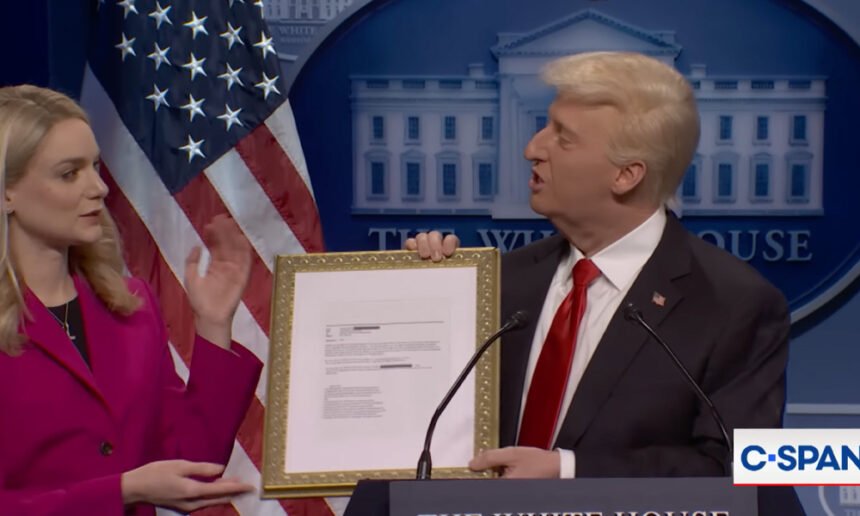 SNL Trump Crashes Press Conference to Offer Epstein Files for $800 Each