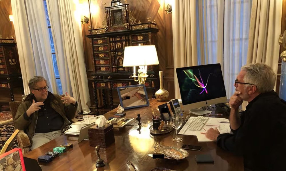 Steve Bannon and Jeffrey Epstein.
