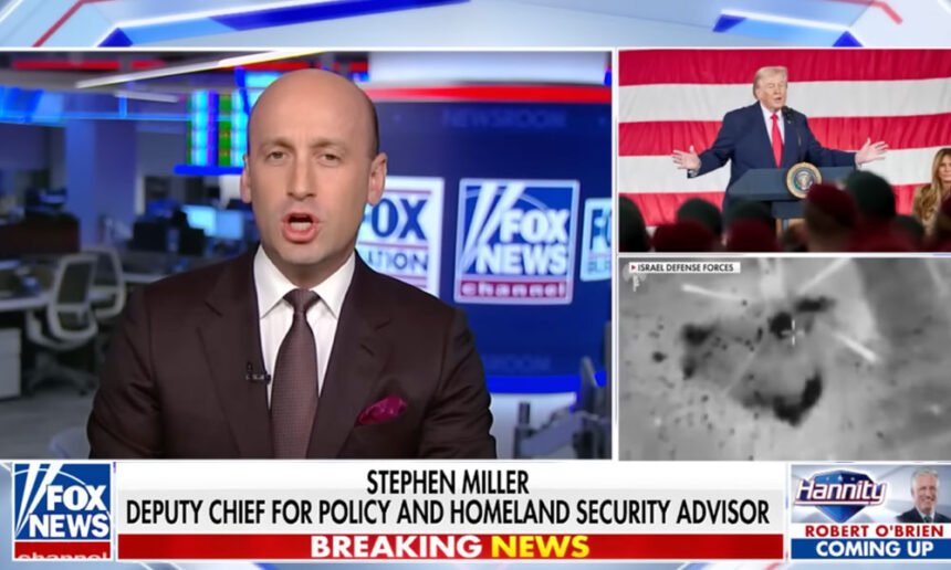 Stephen Miller Melts Down on Fox News While Trying to Justify Trump’s War With Iran, Blames ‘Woke Pentagon’