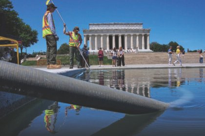 Trump Says He Will ‘Probably’ Drain Reflecting Pool Again to Fix Problems Created by His Own ‘Fix’