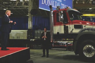 Trump hit with brutal new poll, responds with bizarre truck-themed rant in Pennsylvania