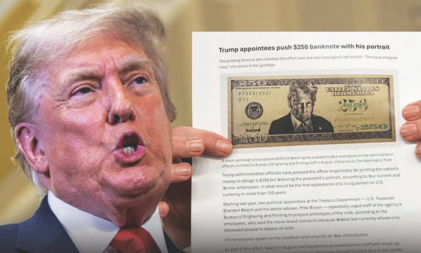 ‘Waste, fraud, and abuse’: Senators demand probe into Trump’s push to put his face on a $250 bill