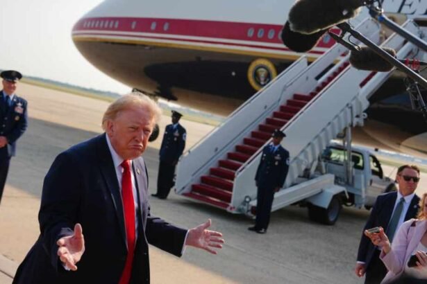 Trump ditches his new Qatari jet, flies home on old Air Force One after security concerns