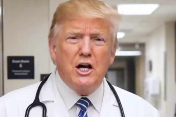 Trump posts bizarre AI video of himself as a doctor diagnosing his celebrity critics