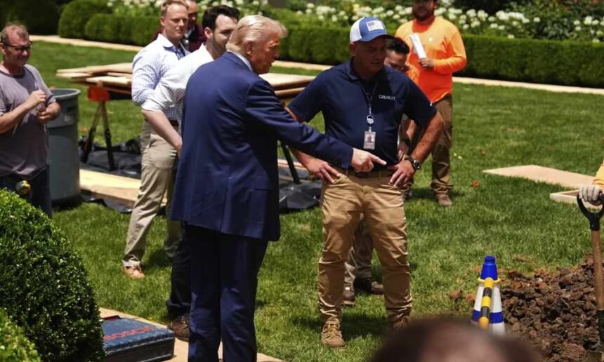 Trump interrupts 'extremely classified' national security meeting to review Mar-a-Lago-style patio stone samples