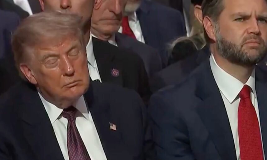 Trump falls asleep at Lindsey Graham’s funeral after mocking him during eulogy