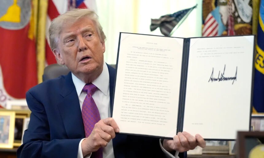 Trump signs executive order renaming Lake Ontario ‘Lake America’ as trade war with Canada gets even more absurd