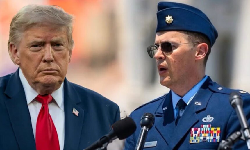 ‘He is flagrantly violating the Constitution’: Air Force major speaks out after arrest for calling for Trump’s removal