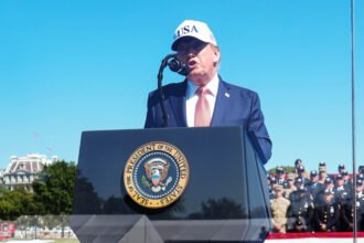 Trump uses 911 speech to pay tribute to himself in front of first responders