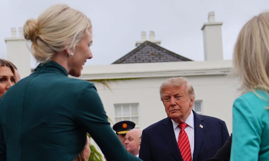 Trump White House calls reporter a ‘sick, deluded freak’ for pointing out Natalie Harp is with the president in Ireland