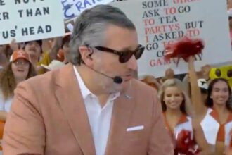 Ted Cruz tries to talk on ESPN, but is drowned out by ‘TED, YOU SUCK!’ chants from the college crowd