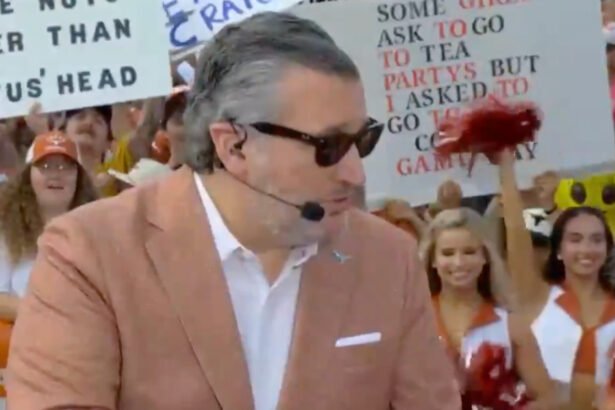 Ted Cruz tries to talk on ESPN, but is drowned out by ‘TED, YOU SUCK!’ chants from the college crowd