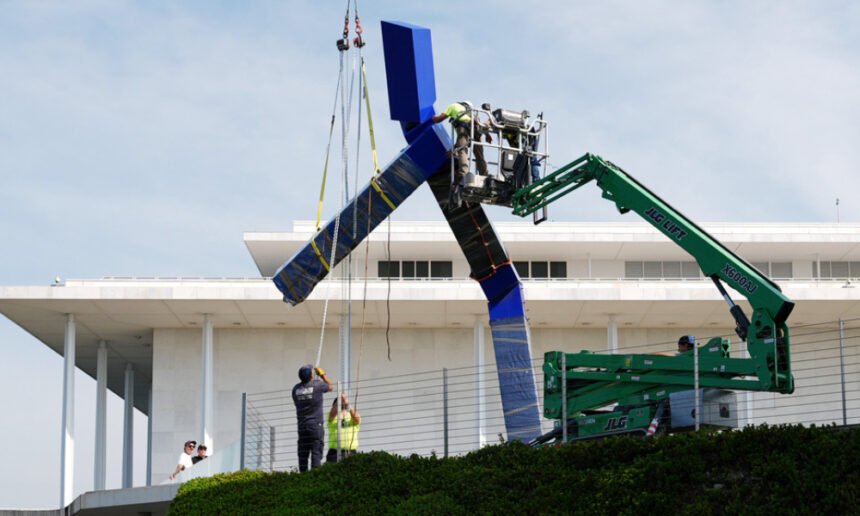 Too ‘Blue’ for Trump: Workers tear down beloved Kennedy Center sculpture as Trump remakes the landmark in his image
