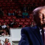 Trump announces another desperate vote-buying scheme at Alabama rally as large sections of seats sit empty