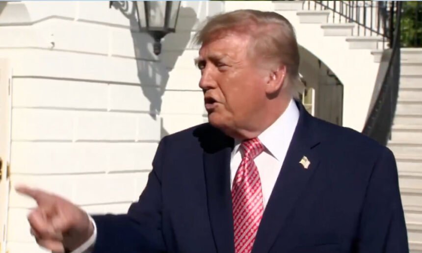 Trump calls female reporter’s question ‘fake news’—then abruptly changes tune when she reveals her outlet