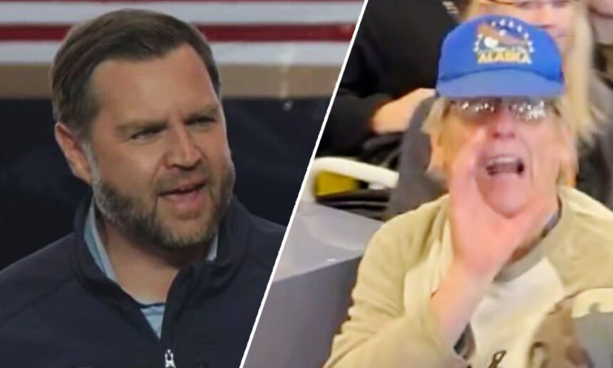 Heckler derails Vance rally with blistering ‘couch’ insult